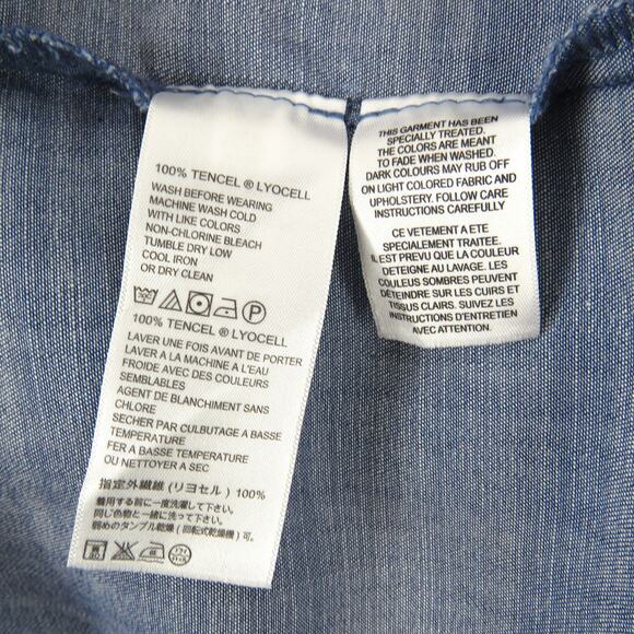 Tommy Bahama Chambray Blouse Blouse Denim Blouse - Picture 5 of 5